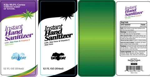 Instant Hand Sanitizer Original With Aloe Vera And Vitamin E packaging