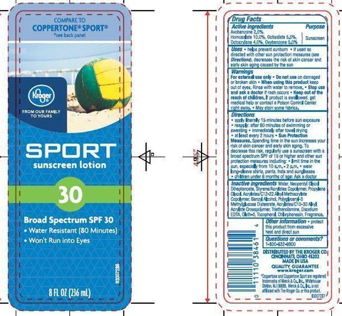 Kroger Sport Sunscreen SPF 30 packaging