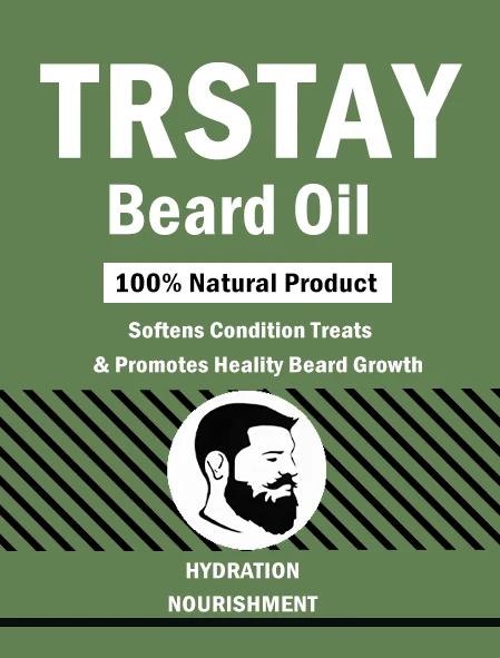 Trstay Beard Oil 100%Natural Product packaging