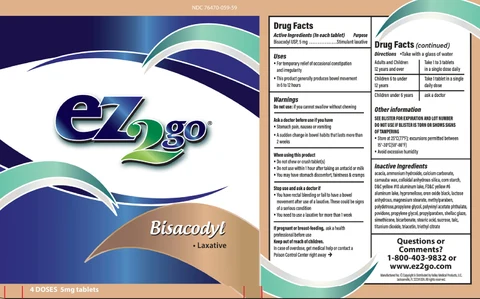 ez2go Laxative Bisacodyl packaging