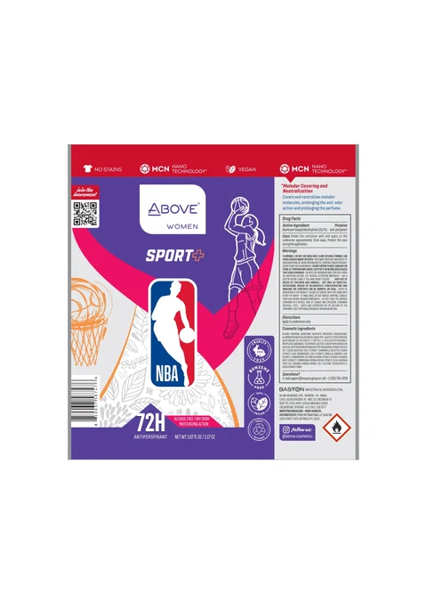 ABOVE NBA WOMEN SPORT PLUS ANTIPERSPIRANT DEODORANT 72H 포장