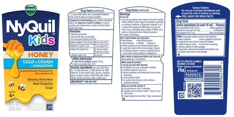 Vicks NyQuil KidsHoney Cold Cough Congestion 포장