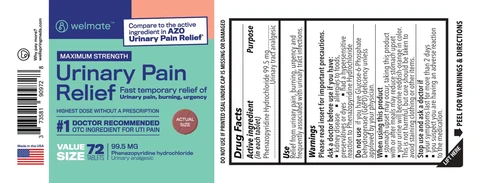 Urinary Pain Relief 포장