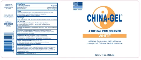 China-GelTopical Pain Reliever packaging