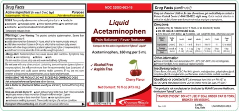 Liquid Acetaminophen packaging