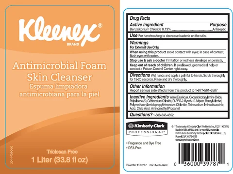 KLEENEX Antimicrobial Skin Cleanser packaging