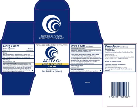Activ O2 Acne Treatment Cream 포장