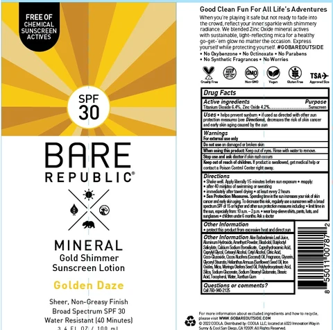 Bare Republic Mineral Shimmer SPF 30 Golden Daze 포장