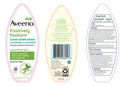 Aveeno Positively Radiant Clear Complexion Foaming Cleanser 포장