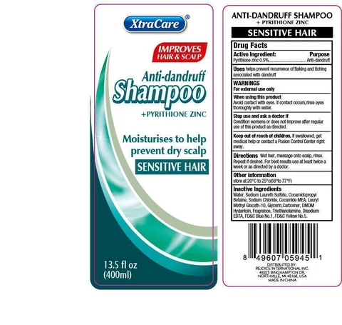 XtraCare Anti-Dandruff Hair Cleansefor sensitive hair packaging