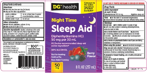 dg health sleep aid packaging
