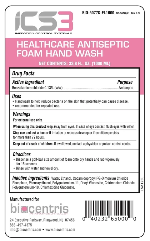 ICS3 Antiseptic Foam Hand Wash 포장