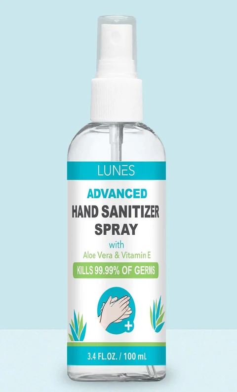 LUNES Hand Sanitizer packaging