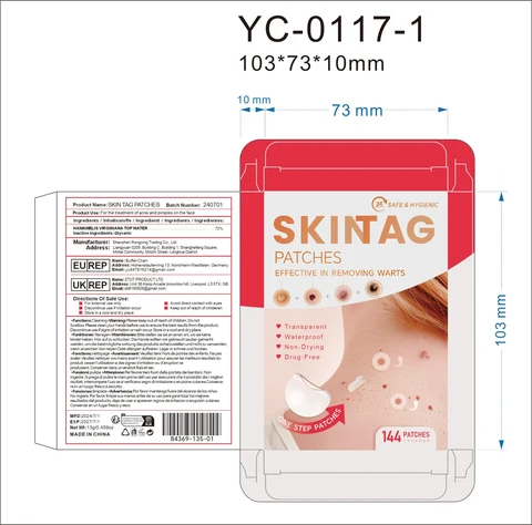 Skin tag patches packaging