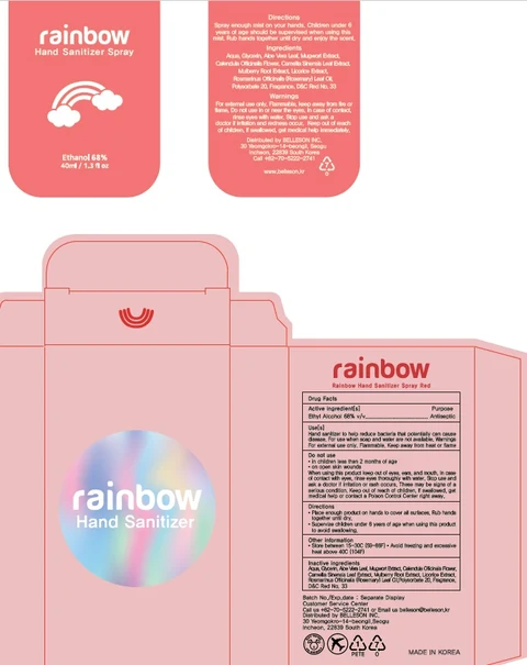 Rainbow Hand Sanitizer Red 포장