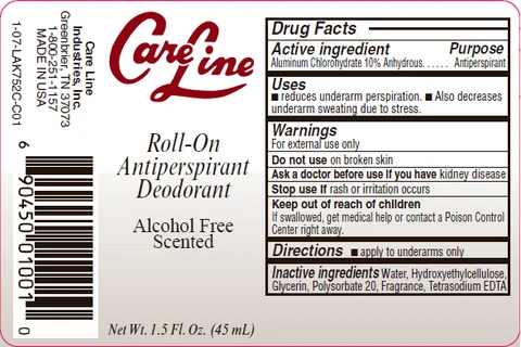 Roll On Anti PerspirantAlcohol Free packaging