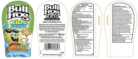 Bull Frog Kids Sunscreen 35 packaging