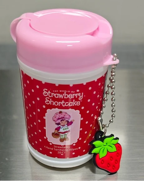 Strawberry Shortcake Strawberry Hand Sanitizer Wipes packaging