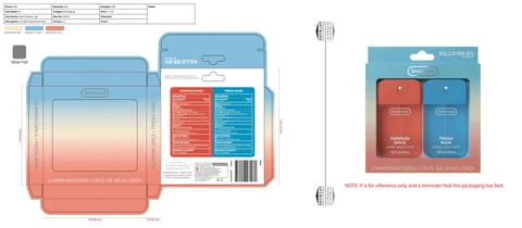 Smart Care Hand Sanitizers 2pk Fresh Rain and Pumpkin Spice 포장