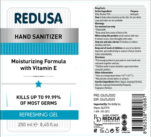 Redusa Hand Sanitizer 포장