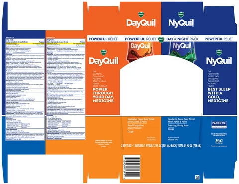 Vicks DayQuil and Vicks NyQuilCold and Flu 포장