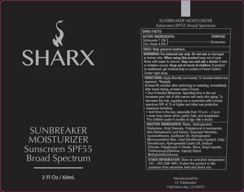 Sharx - SunBreaker Moisturizing Sunscreen SPF55 Broad Spectrum 포장