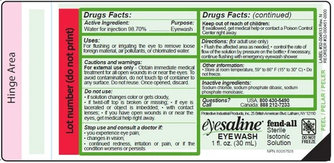 Sterile Eyesaline Eyewash packaging
