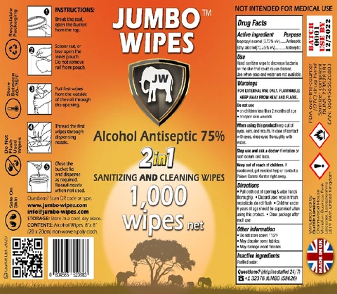 Jumbo Wipes packaging
