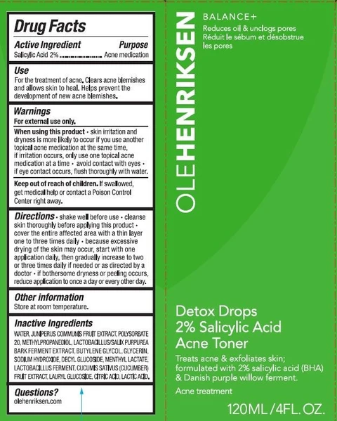 DETOX DROPS ACNE TONER 포장