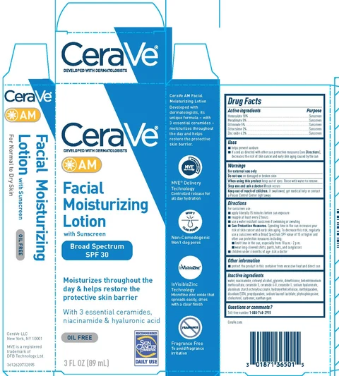 CeraVe AM Facial Moisturizing Broad Spectrum SPF 30 Sunscreen 포장