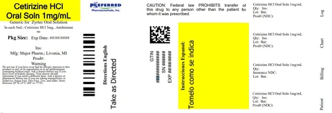 childrens cetirizine hydrochloride packaging