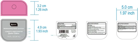 B-Pure Moisturizing Hand Sanitizer, Confetti Cake Scented 포장