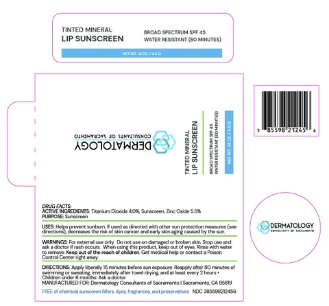 Tinted Mineral Lip Sunscreen packaging