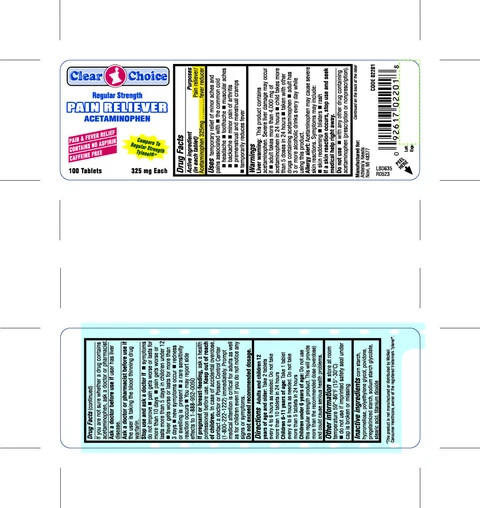 Clear Choice Regular Strength Pain Reliever packaging