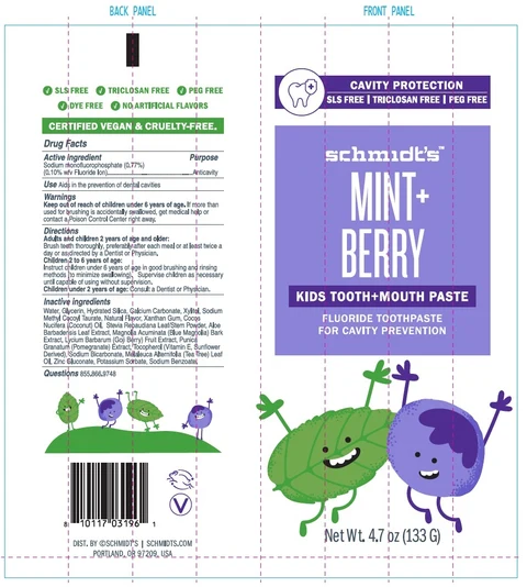 SchmidtsMINT and BERRY KIDS TOOTH AND MOUTH 포장