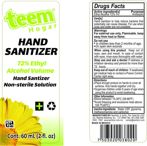 Teem Hogar packaging