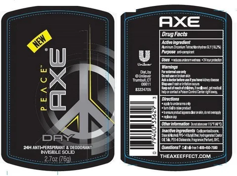 Axe Dry Peace Antiperspirant Deodorant 포장