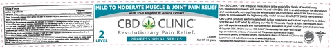 CBD Clinic - Mild To Moderate Muscle and Joint Pain Relief packaging