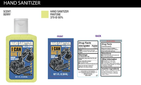 Tonka Hand SanitizerTNK 202 packaging