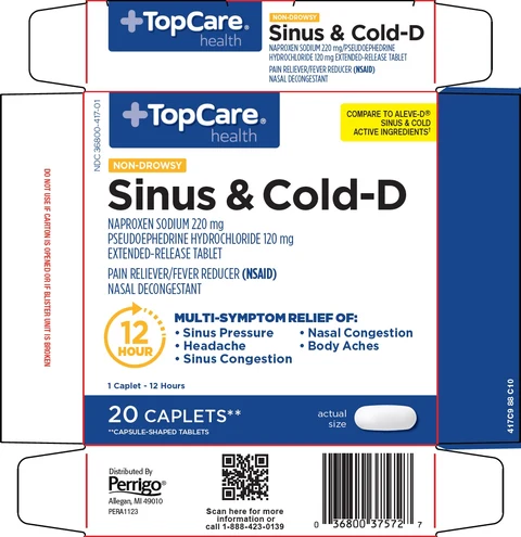 Topcare Sinus and Cold D packaging