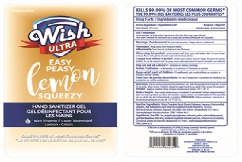 Wish Ultra Hand Sanitizer Easy Peasy Lemon Squeezy packaging