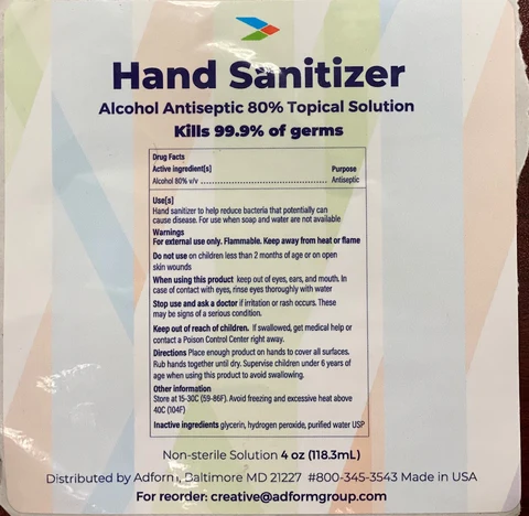 Hand Sanitizer packaging