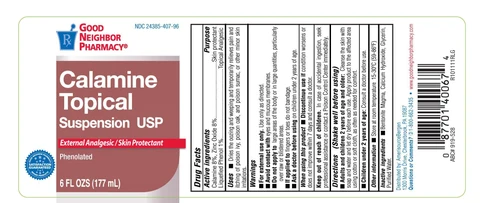Calamine Phenolated Topical Suspension 포장