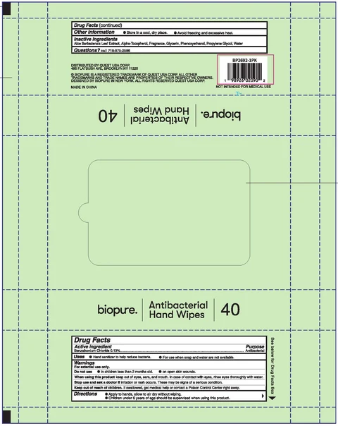 Biopure Antibacterial Hand Wipe 포장