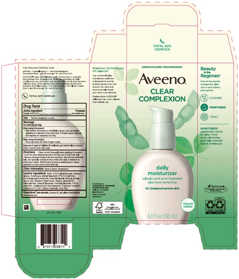 Aveeno clear complexion daily moisturizer 포장