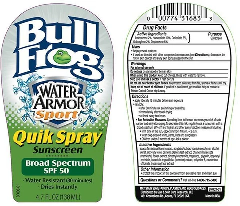 Bull Frog Water Armor Sport 50 packaging
