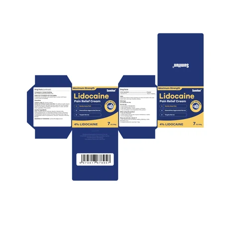 Lidocaine Pain Relief Cream packaging