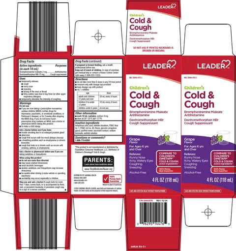 Leader Childrens Cold and Cough packaging