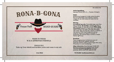 Rona-B-Gona Sanitizing Hand Guard packaging