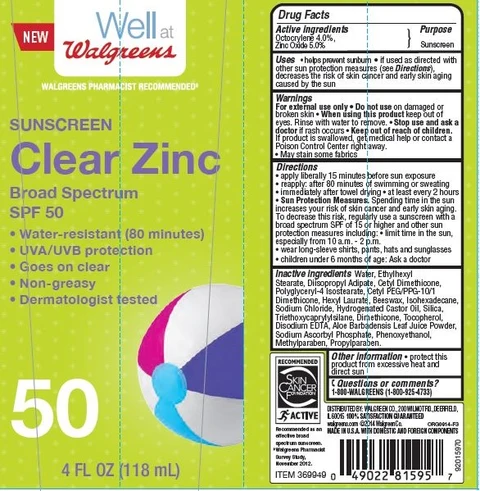 Walgreens Zinc SPF 50 packaging